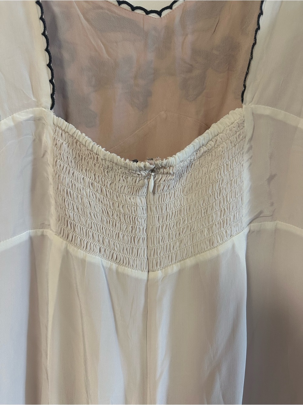 J. Crew Ivory Maxi Dress with Black Floral Embroidery - Picture 11 of 16